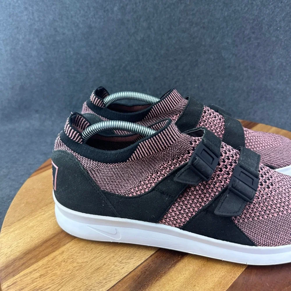 Nike Air Sock Racer Ultra Flyknit Mens 11 Pink Black Buckle Sneakers 898022-003